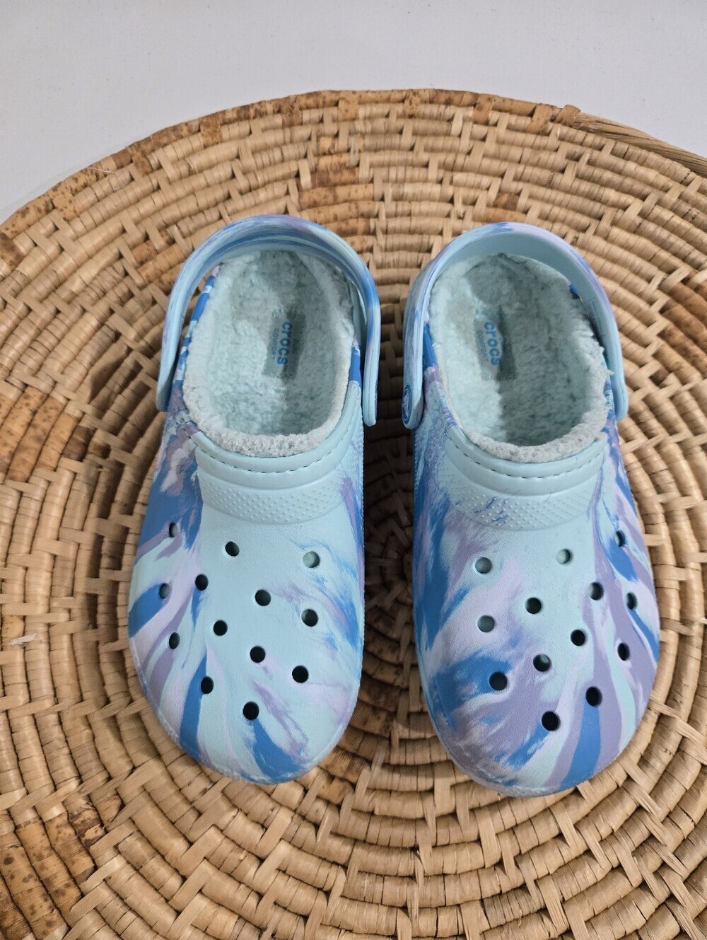 Crocs Tie Dyed Fleece Lined Sandals